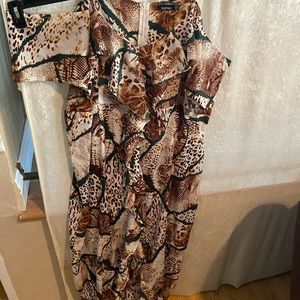 Animal print sexy dress
